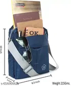 Polyester Backpack with Cross Body Bag for Men, Black & Blue, Set of 2