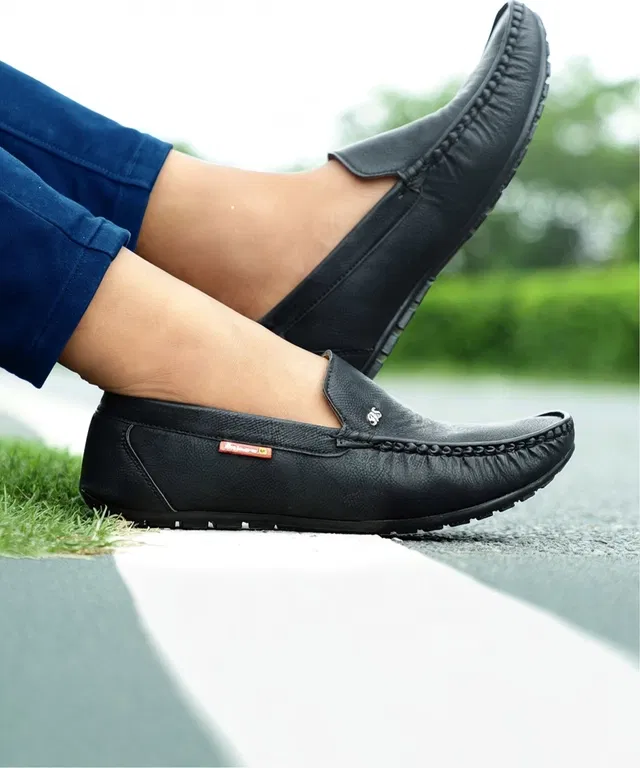 Derby Casual Shoes for Men (Black, 7)