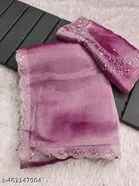 Jimmy Choo Embellished Saree For Women, Purple