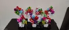Plastic Artificial Flowers, Multioclor, Pack of 7