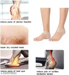 Combo of Silicon Half Gel Heel Socks & Heel Pads 