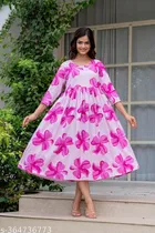 Rayon Kurti for Women, Pink 