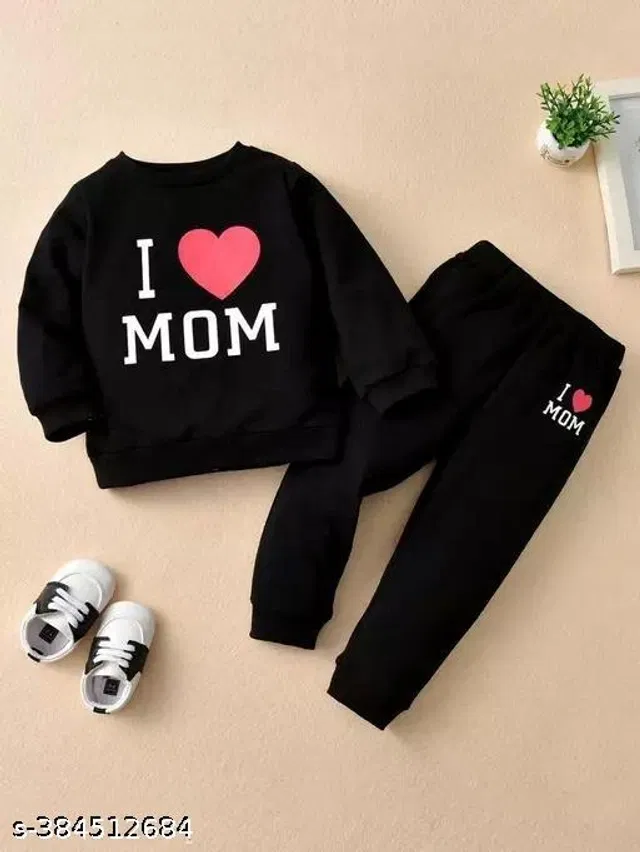 Hosiery Cotton Clothing Set for Boys (Black, 2-3 Years)