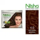निशा क्रीम कलर नेचुरल ब्राउन .4.0, 20 g+ 20 ml