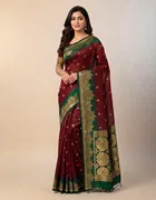 Banarasi Silk Saree with Rich Traditional Look and Elegant Weaving Design for Women 