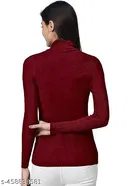 Wool Sweat Shirt for Women, Maroon 