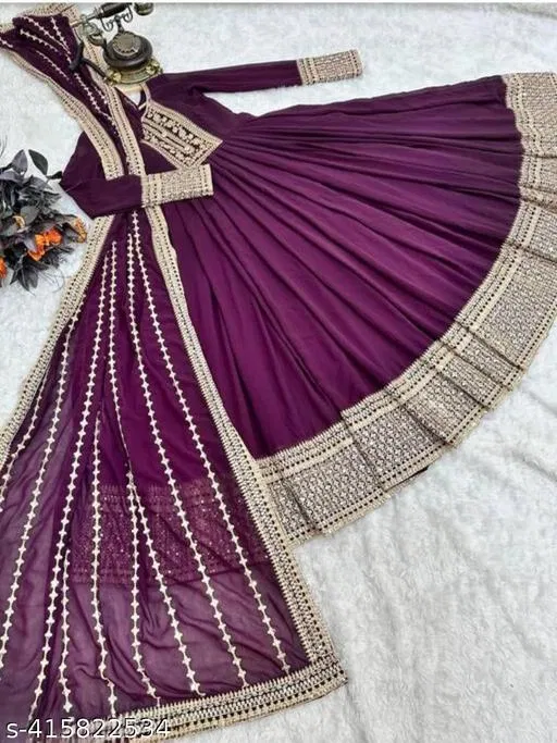 Stylish Capes, Shrugs & Ponchos for Women (Purple, L)