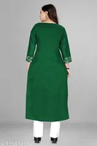 Chanderi Cotton Printed Kurti with Pant for Women 