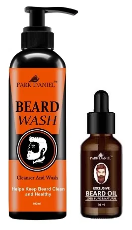 Park Daniel Beard Wash (100 ml) & Beard Growth Oil for Men (30 ml) (Set of 2)