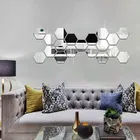 Acrylic Hexagon Shaped Wall Mirror Stickers 