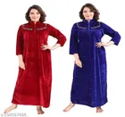 Velvet Nightdress Set for Women 
