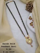 Alloy Mangalsutra with Earrings for Women (Gold, Set of 1)