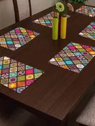 Grover Table Placemats for Kitchen/Dining Table Pack of 6 Abstract Multicolor