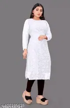 Net Kurti for Women,  White  