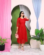 Net Gowns for Women,  Red  