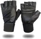 Daily Use Gym Fitness Weight Lifting Gloves With Velcro Closure Wrist Wrap Gym & Fitness Gloves (Black)