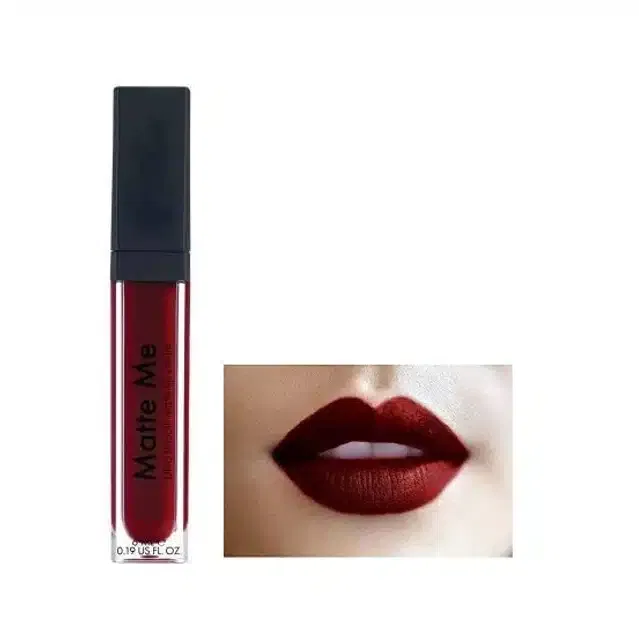 High Defination Smudge Proof Waterproof Long Lasting Liquid Matte Me Lipstick (Maroon) (SE-05)