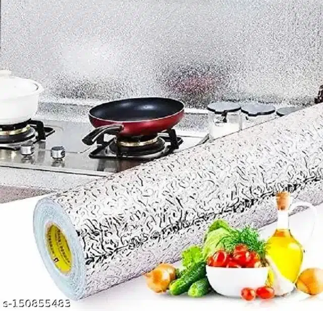 PVC Vinyl Wallpaper for Home (Silver, 60x200 cm)
