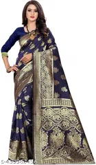Soft Silk Zari Woven Saree for Women 