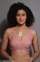 Cotton Blend Solid Non-Padded Bra for Women 