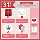 Happy Birthday Balloon Decoration Kit, Red, Set of 1
