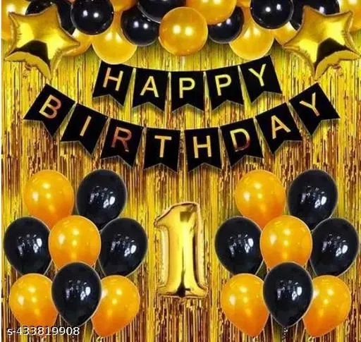 36 Pcs 1st Birthday Decoration kit, Multicolour, Set of 1