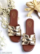 Shoetopia Girls Flat Sandals Brown Size 3