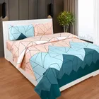 Flat Double Bedsheet With 2 Pillow Covers Polycotton Cotton 