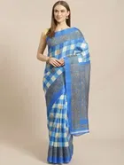 शारदा क्रिएशन खादी प्रिंटेड साड़ी 