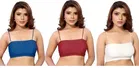 Cotton Blend Lightly Padded Wire Free Sports Bras for Women 