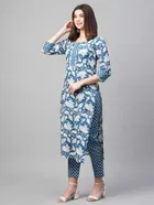 Viscose Rayon Printed Kurta Set for Women 