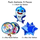 Baby Shark Theme Birthday Decoration,Blue,Set Of 1
