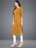 Crepe Striped Kurti for Women 