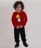 Hosiery Cotton Full Sleeves T-Shirt with Pant Clothing Set for Kids 