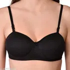 Cotton Blend Solid Padded Bra for Women 