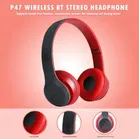 P47 Foldable Wireless Bluetooth Headphone with Mic & SD Card Support 