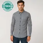 Cotton Blend Striped Shirt for Men 