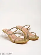 Shoetopia Embellished Block Heel Sandals 