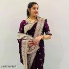 Georgette Saree for Women, Wine 