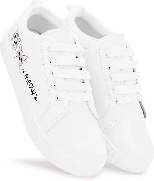 Casual Shoes for Women (White, 5)