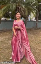 JImmy Choo Saree for Women, Pink 