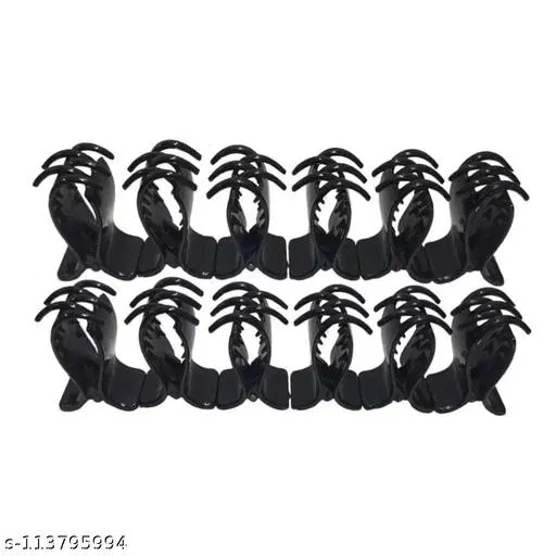Hair Pins for Women, Pack of 12 (Black)