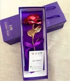 24K Gold Plated Artificial Rose Flower 