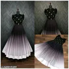 Floral Embroidered Fit and Flare Maxi Gown for Women 