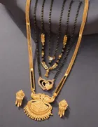 Combo of 4 Pcs Mangalsutras with Earrings Set for Women 