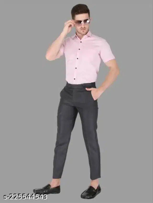 Polycotton Trouser for Men (Black, 28)
