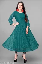 Net Kurti for Women,  Light Green  