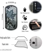 KANUSHI Industries® Fridge Covers / Refrigerator Cover + 2 Pc Handle Cover + 1 Pc Microwave/Oven Cover For Top 
