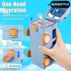 Plastic Bus Shape Sipper Bottle for Kids, Multicolor 
