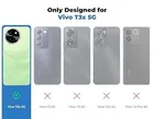 Artificial Leather Flip Cover For Vivo T3X 5G 